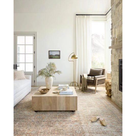 Blake BLA-06 Rug by Angela Rose x Loloi in oatmeal, spice. Made from 100% polyester in a unique style.