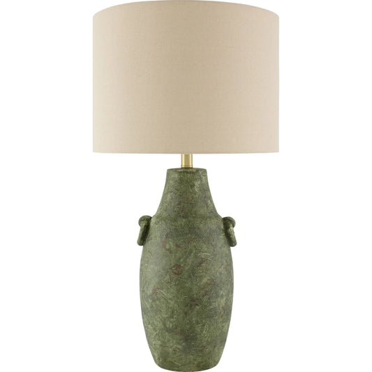 Beraliya Urn Accent Table Lamp by Surya in hand painted. Made from ceramic, linen, polyester, iron in a modern style.