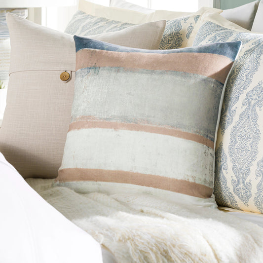 Balliano Pillow - 11398 by Surya in ivory, light gray. Made from 100% polyester in a unique style.