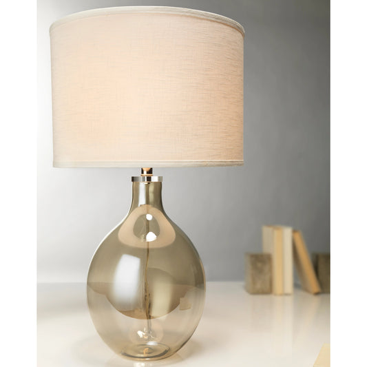 Juliette Table Lamp by Lifestyle by JY in gray glass. Made from glass in a coastal style.