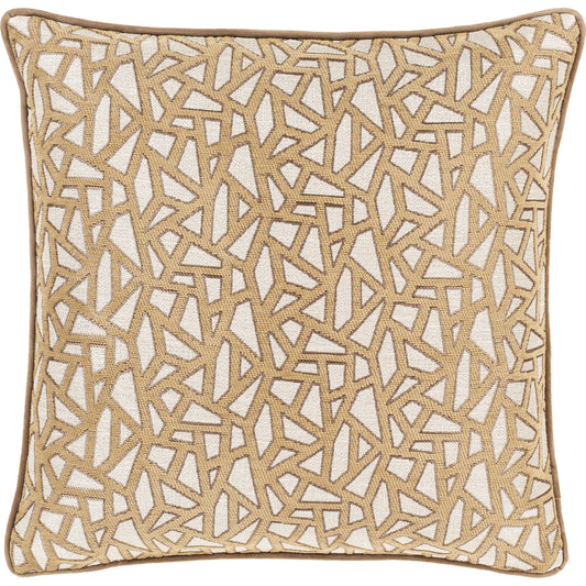 Biming Pillow - 22557 by Surya in light brown, light gray, brown. Made from 100% polyester in a modern style.