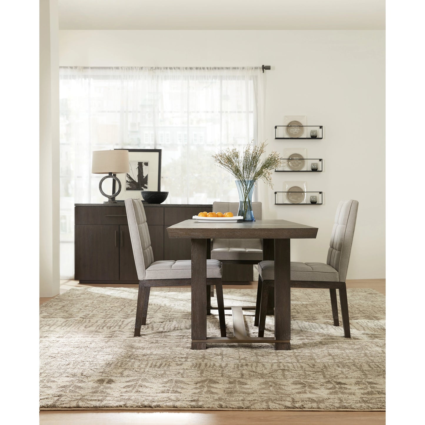 006 SI-1749274 | Lifestyle | Cupertino Side Chair (Set of 2) by Hooker Furniture in smoky arabica, crafty cement. Made from oak, fabric in a unique style.