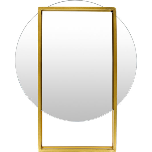 Benedict Mirror - 32894 by Surya in gold and gold. Made from frame: metal, substrate: manufactured wood in a modern style.