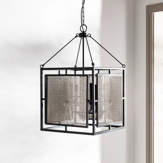 Brynlee Pendant - 14292 by Surya in black, metallic nickel, metallic silver. Made from fixture: metal in a cottage & farmhouse style.