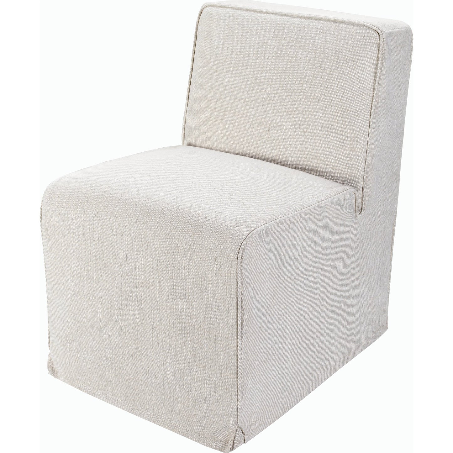 001 SI-2164458 | Primary Silo | Bonner Dining Chair - 528568 by Surya in upholstery: light beige, base: black and stained. Made from linen, polyester, pine, polyurethane foam, dacron in a modern style.
