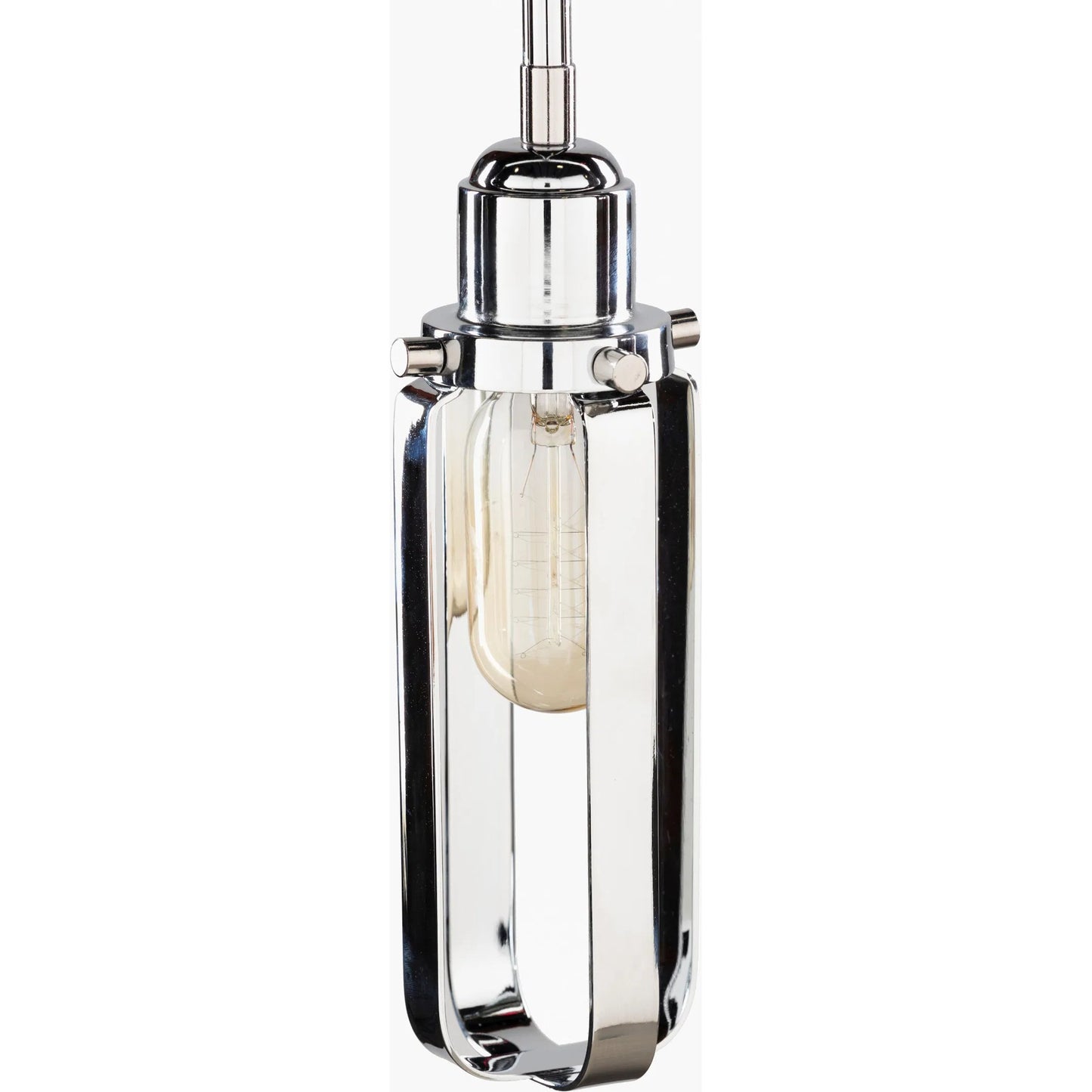 002 SI-2047619 | Closeup | Barney Pendant by Surya in metallic nickel and polishedpolished. Made from fixture: metal in a eclectic & global style.