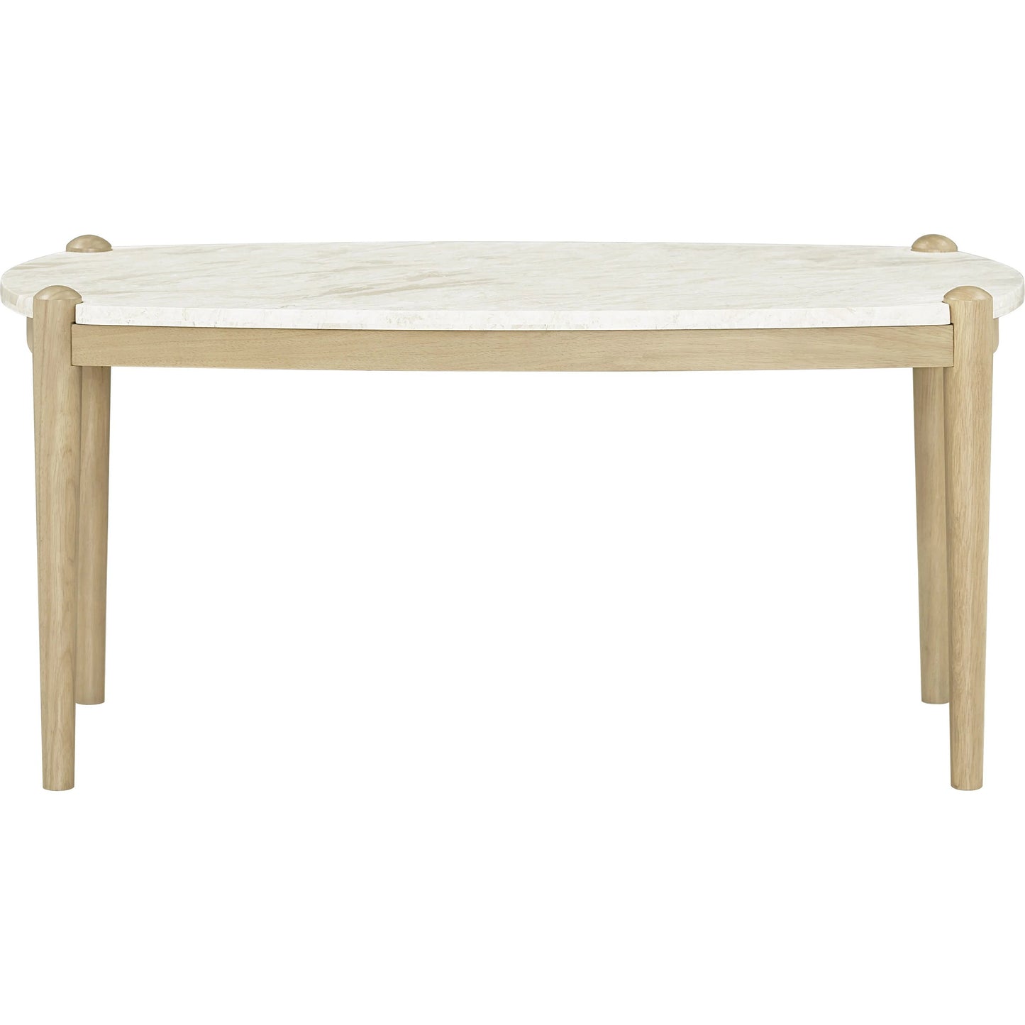 001 SI-2258571 | Primary Silo | Coronado Coffee Table by Becki Owens x Livabliss in top: white; base: tan and stained, polished. Made from marble, rubber wood in a transitional style.