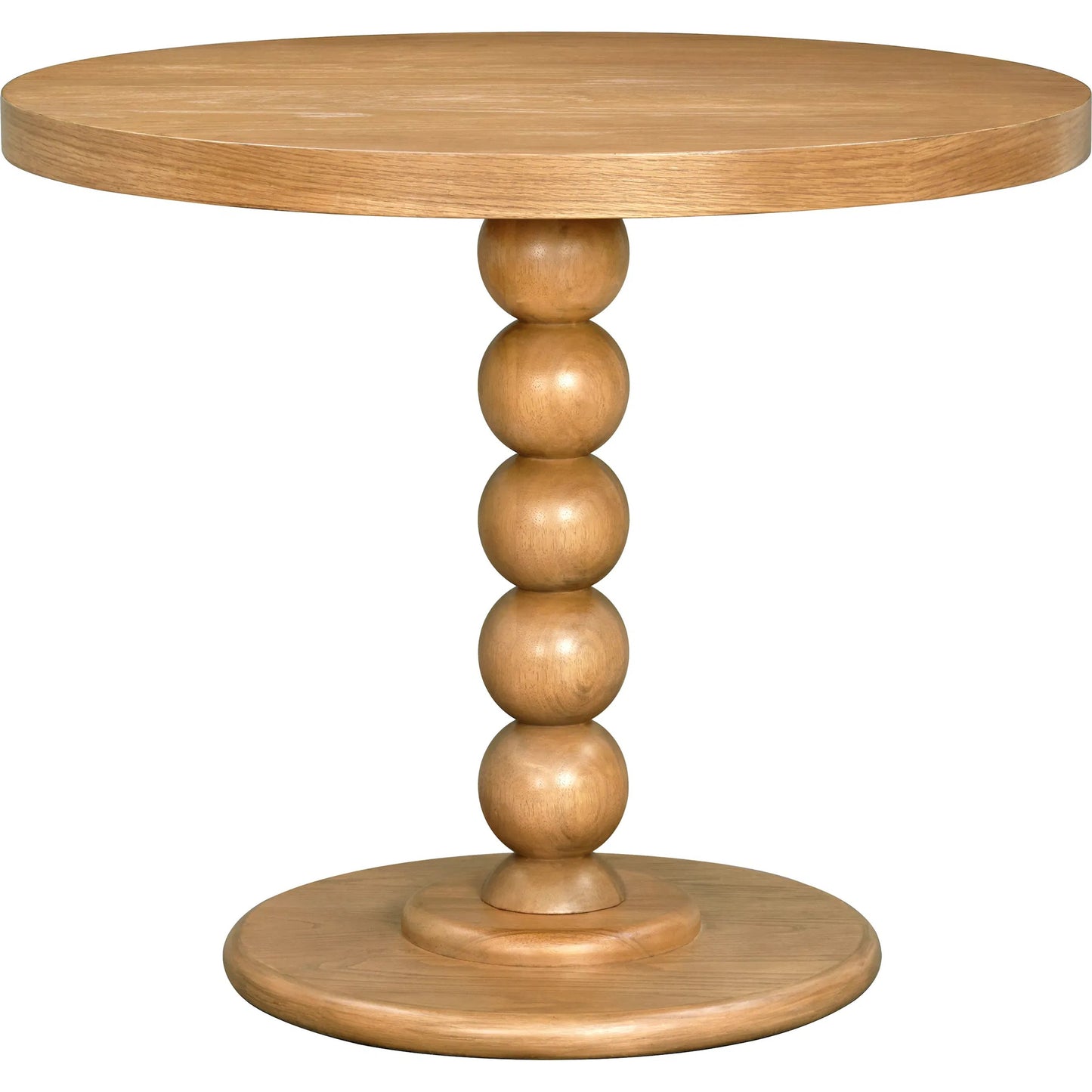 001 SI-2258489 | Primary Silo | Del Ray Round Dining Table by Becki Owens x Livabliss in tan and stained. Made from ash wood veneer, rubber wood in a transitional style.