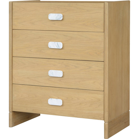 Bodo Dresser - 531794 by Surya in brown, black and natural. Made from top: wood veneer, manufactured wood, marble, base: oak in a modern style.