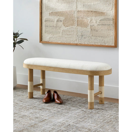 Esmarca Bench by Becki Owens x Livabliss in driftwood. Made from unique in a transitional style.