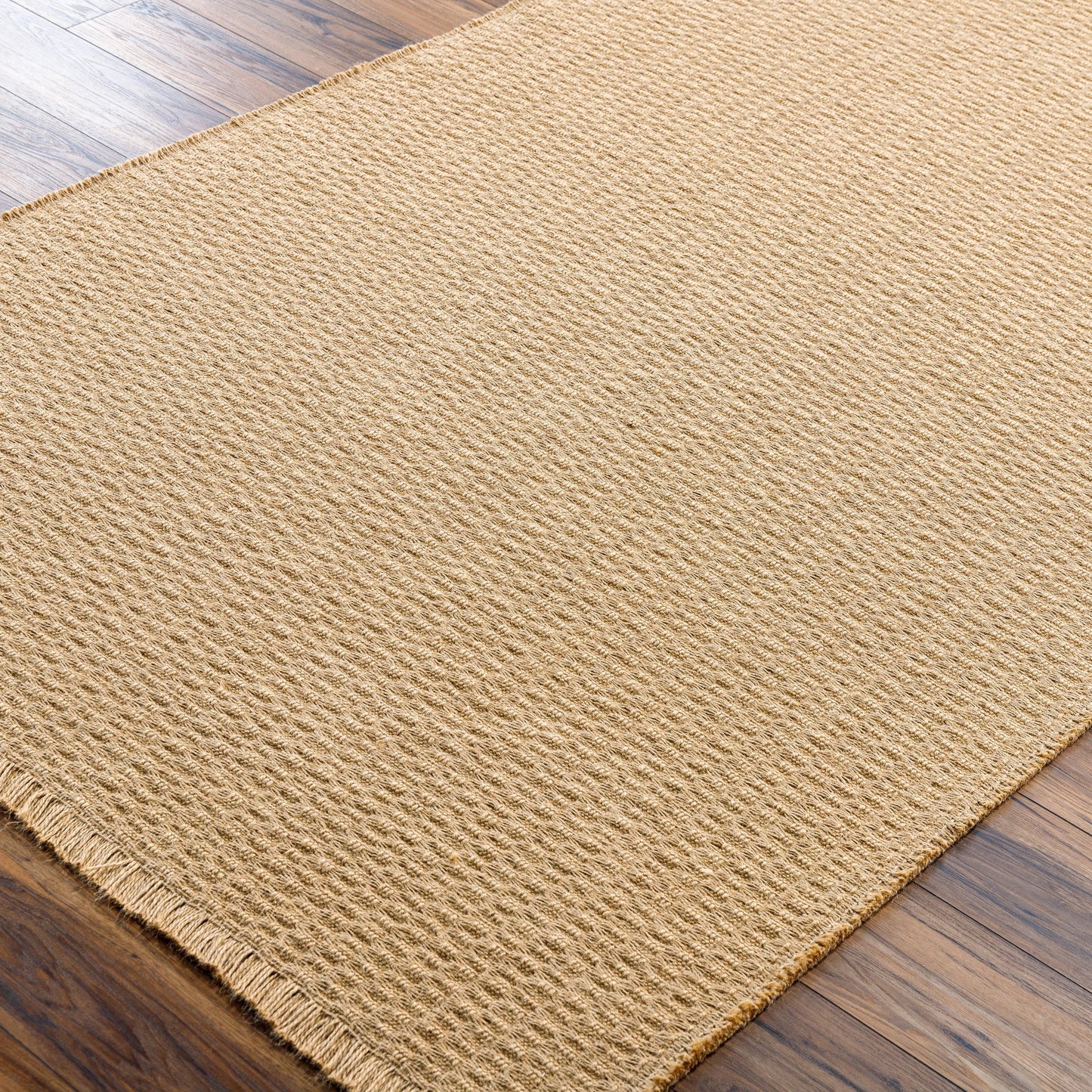 004 SI-2052447,SI-2052448,SI-2052450,SI-2052451 | Closeup | Kimi Rug - 490475 by Becki Owens x Livabliss in light brown. Made from face: 100% jute, warp: 100% jute in a unique style.