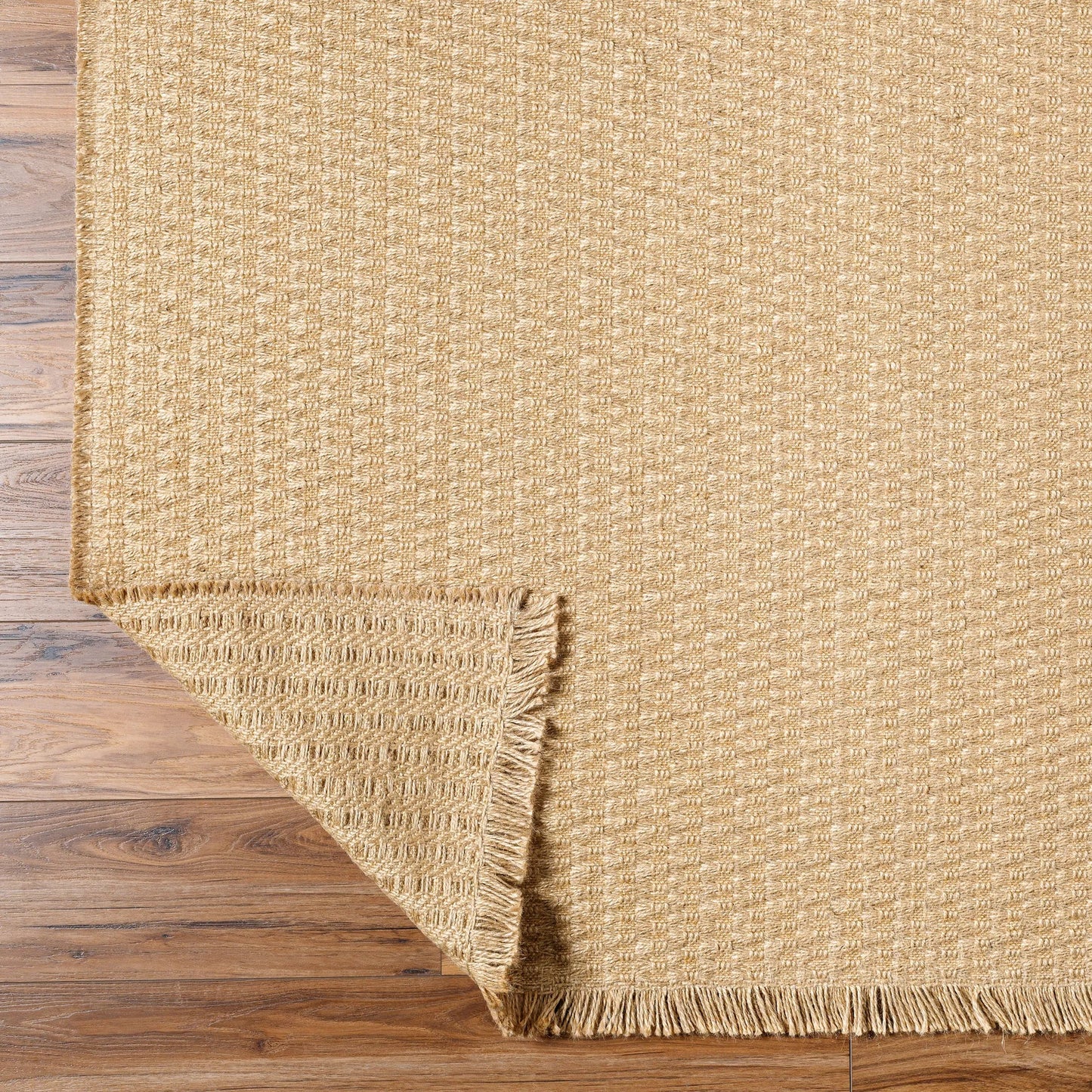 006 SI-2052447,SI-2052448,SI-2052450,SI-2052451 | Closeup | Kimi Rug - 490475 by Becki Owens x Livabliss in light brown. Made from face: 100% jute, warp: 100% jute in a unique style.