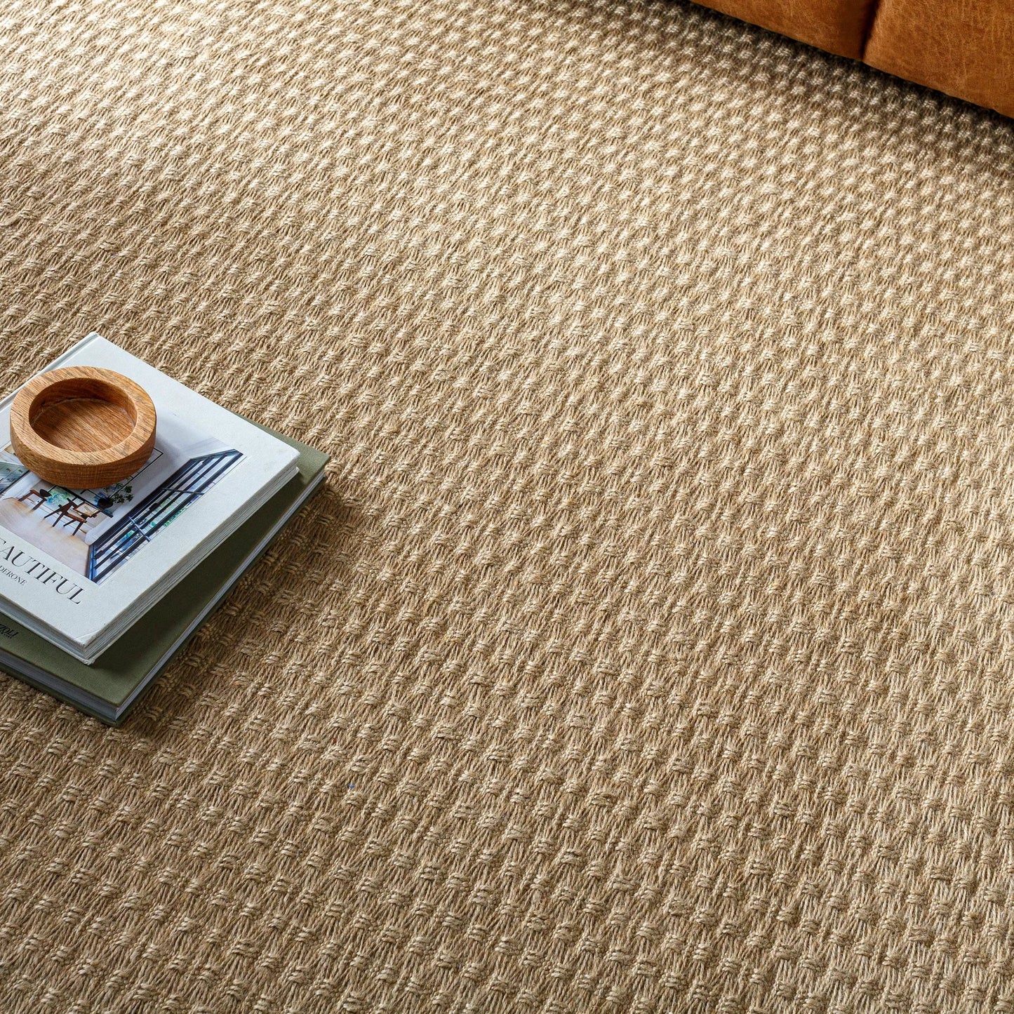 010 SI-2052447,SI-2052448,SI-2052450,SI-2052451 | Lifestyle | Kimi Rug - 490475 by Becki Owens x Livabliss in light brown. Made from face: 100% jute, warp: 100% jute in a unique style.