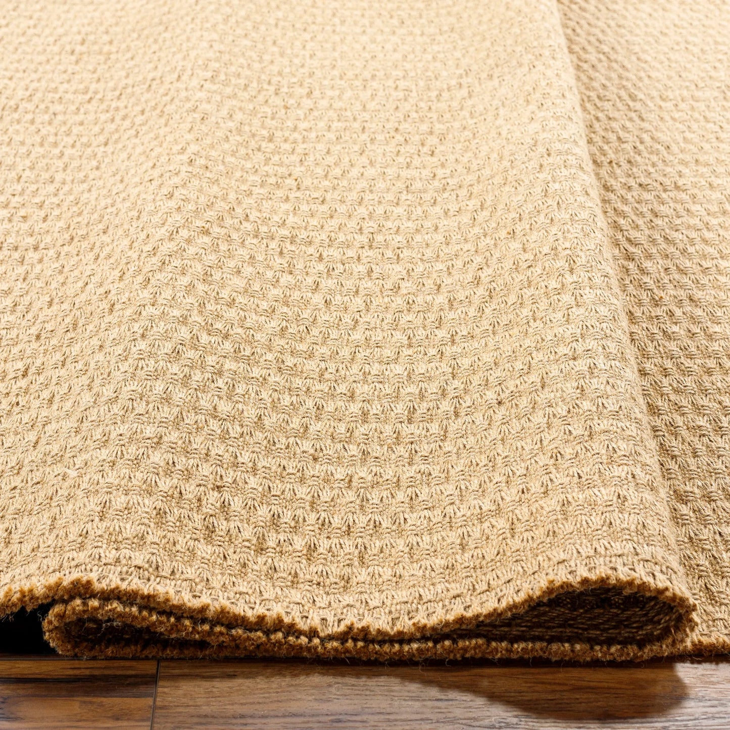 007 SI-2052447,SI-2052448,SI-2052450,SI-2052451 | Closeup | Kimi Rug - 490475 by Becki Owens x Livabliss in light brown. Made from face: 100% jute, warp: 100% jute in a unique style.