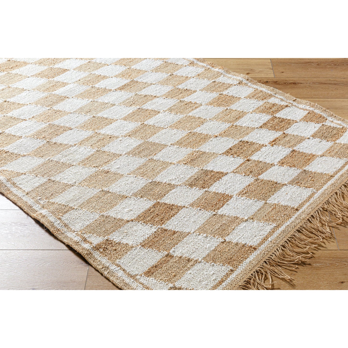 003 SI-2167786,SI-2167787,SI-2167788,SI-2167789 | Closeup | Kamey Rug - 496442 by Becki Owens x Livabliss in ivory, sandstone, wheat. Made from jute in a unique style.