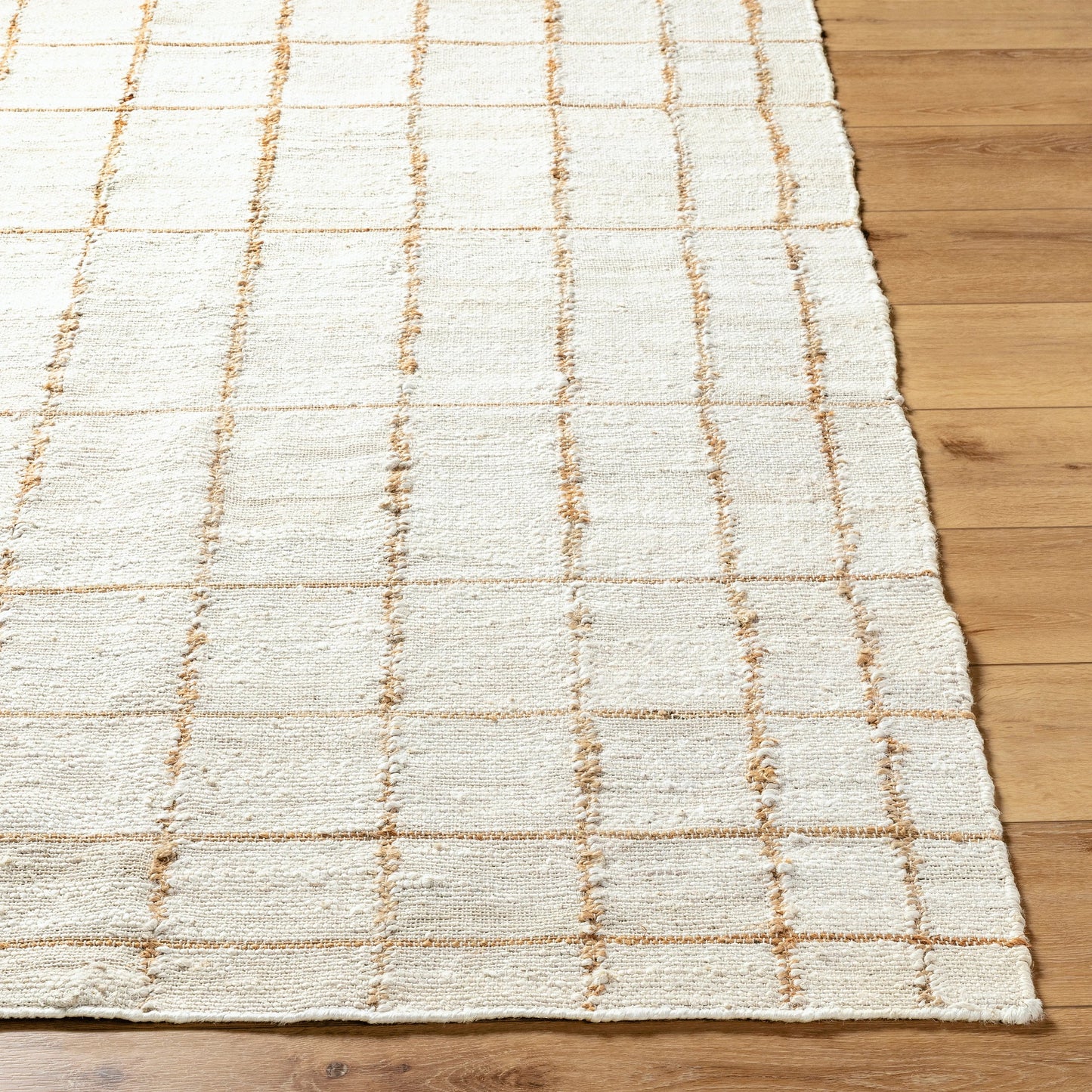 003 SI-2167794,SI-2167795,SI-2167796,SI-2167797 | Closeup | Kamey Rug - 496921 by Becki Owens x Livabliss in ivory, sandstone, wheat. Made from jute in a unique style.