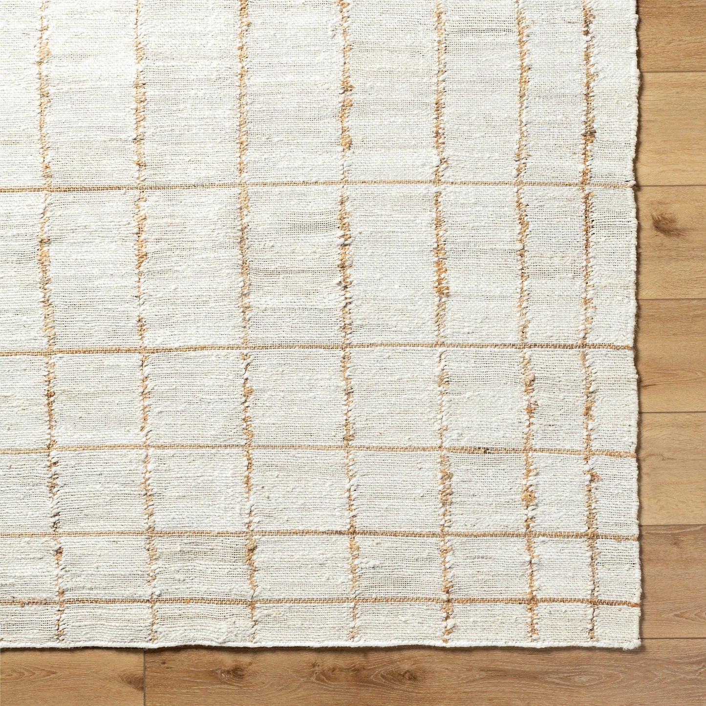 006 SI-2167794,SI-2167795,SI-2167796,SI-2167797 | Closeup | Kamey Rug - 496921 by Becki Owens x Livabliss in ivory, sandstone, wheat. Made from jute in a unique style.