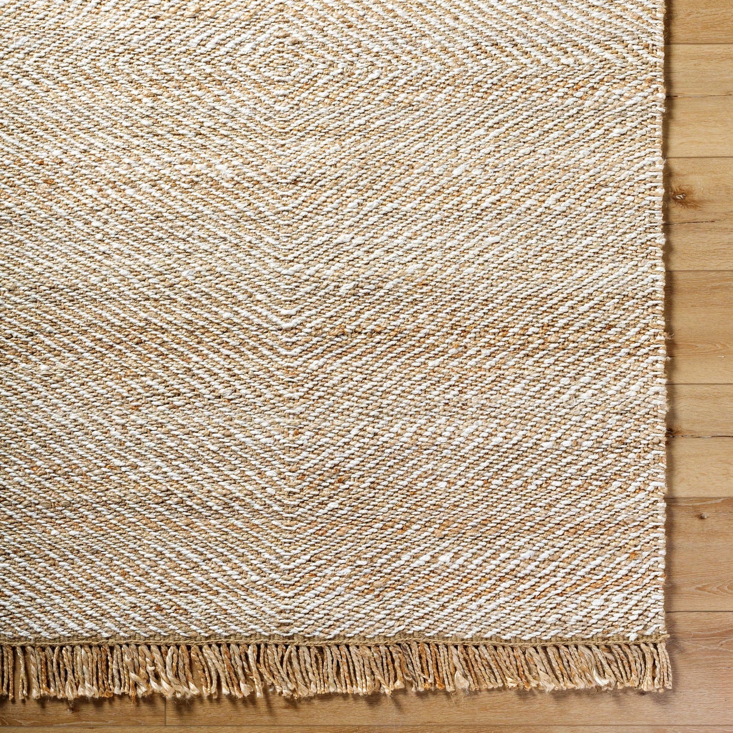 007 SI-2138330,SI-2138331,SI-2138332,SI-2138333 | Closeup | Kamey Rug - 496928 by Becki Owens x Livabliss in beige, wheat, ivory. Made from jute in a unique style.