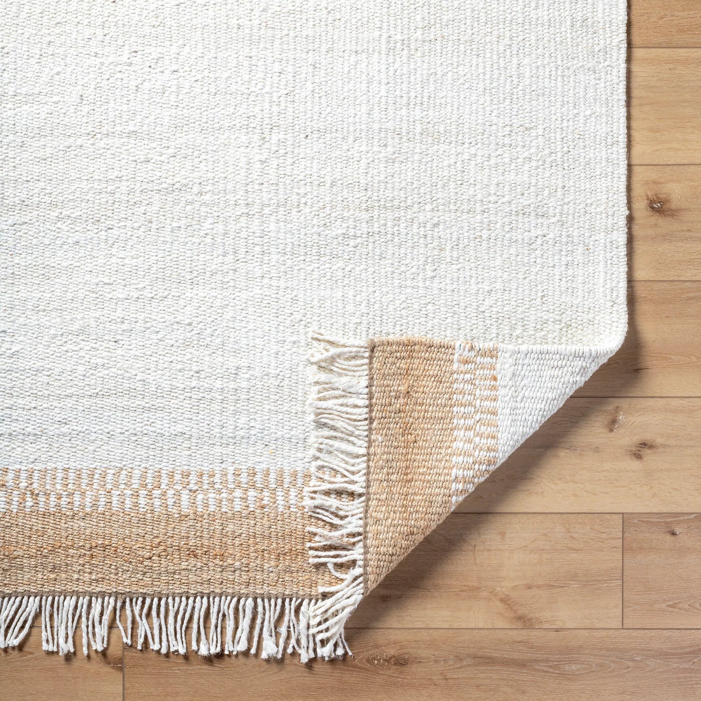 005 SI-2132135,SI-2132136,SI-2132137,SI-2132138 | Closeup | Kamey Rug - 496935 by Becki Owens x Livabliss in ivory, tan. Made from face: 100% jute, warp: 100% jute in a unique style.