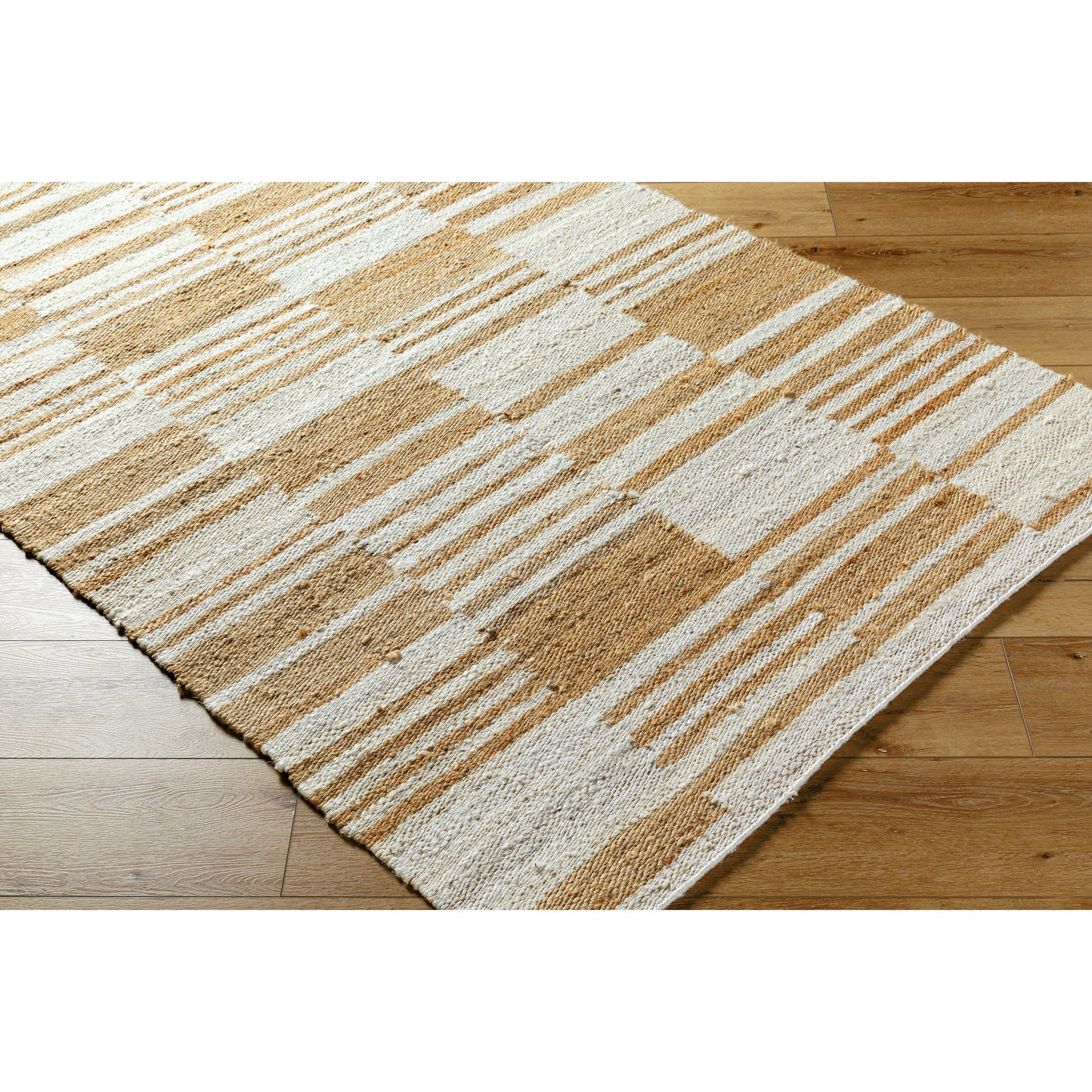 003 SI-2138338,SI-2138339,SI-2138340,SI-2138341 | Closeup | Kamey Rug - 496949 by Becki Owens x Livabliss in pearl, camel, tan, natural. Made from jute in a unique style.