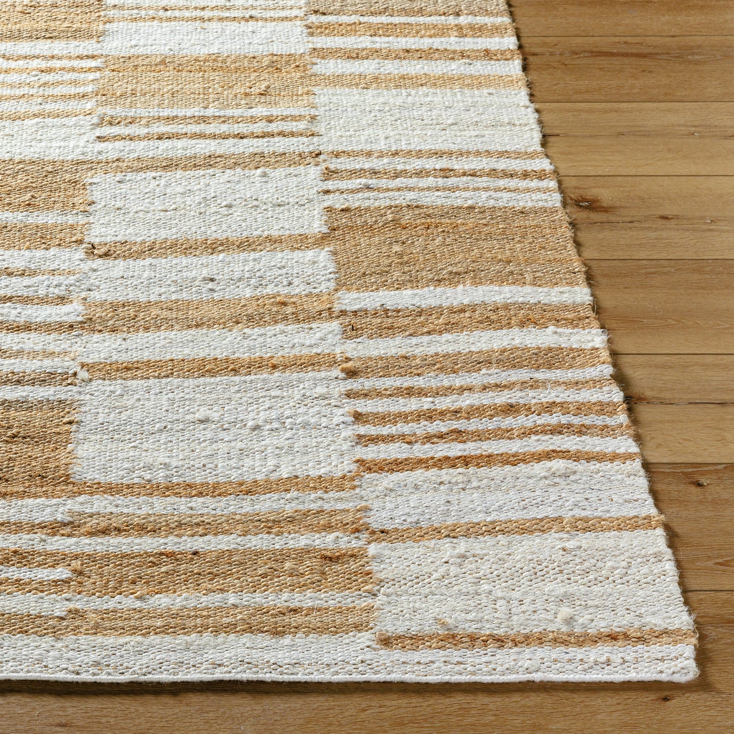 004 SI-2138338,SI-2138339,SI-2138340,SI-2138341 | Closeup | Kamey Rug - 496949 by Becki Owens x Livabliss in pearl, camel, tan, natural. Made from jute in a unique style.