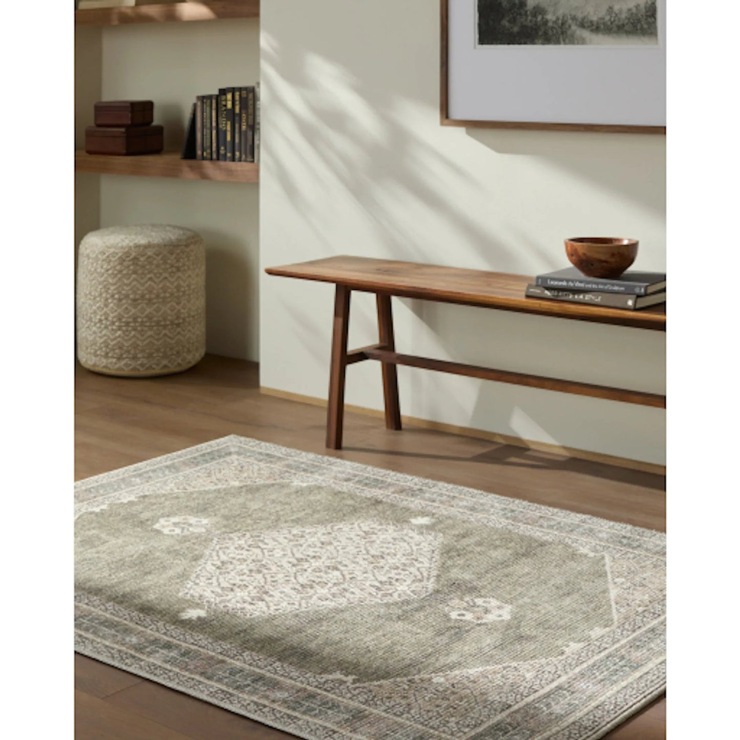 003 SI-2385811 | Lifestyle | Lila BOLC-2304 Rug by Becki Owens x Livabliss in ivory, olive, brown. Made from polyester in a unique style.
