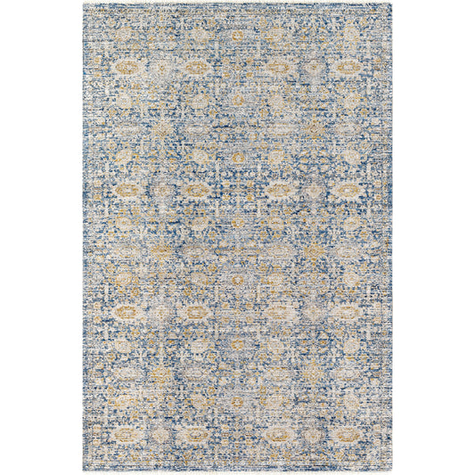 Margaret Rug - 490222 by Becki Owens x Livabliss in navy, gray, taupe, charcoal, medium brown. Made from face: 100% polyester, warp: 100% polypropylene in a unique style.