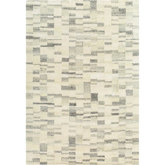 Max 540161 Rug by Becki Owens x Livabliss in ivory, charcoal, slate, dove gray. Made from wool in a unique style.