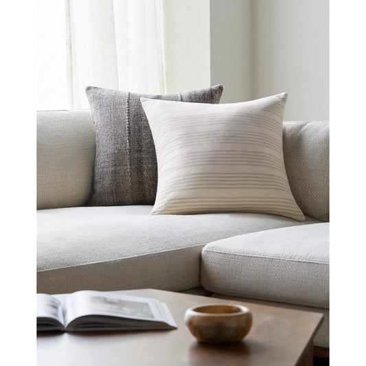 Mindy Pillow - 496178 by Becki Owens x Livabliss in off-white, pearl, ivory. Made from front: 100% linen, back: 100% linen in a modern style.