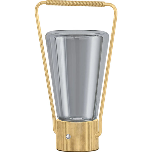 Booker Rechargeable Table Lamp by Hudson Valley in aged brass. Made from steel in a modern style.