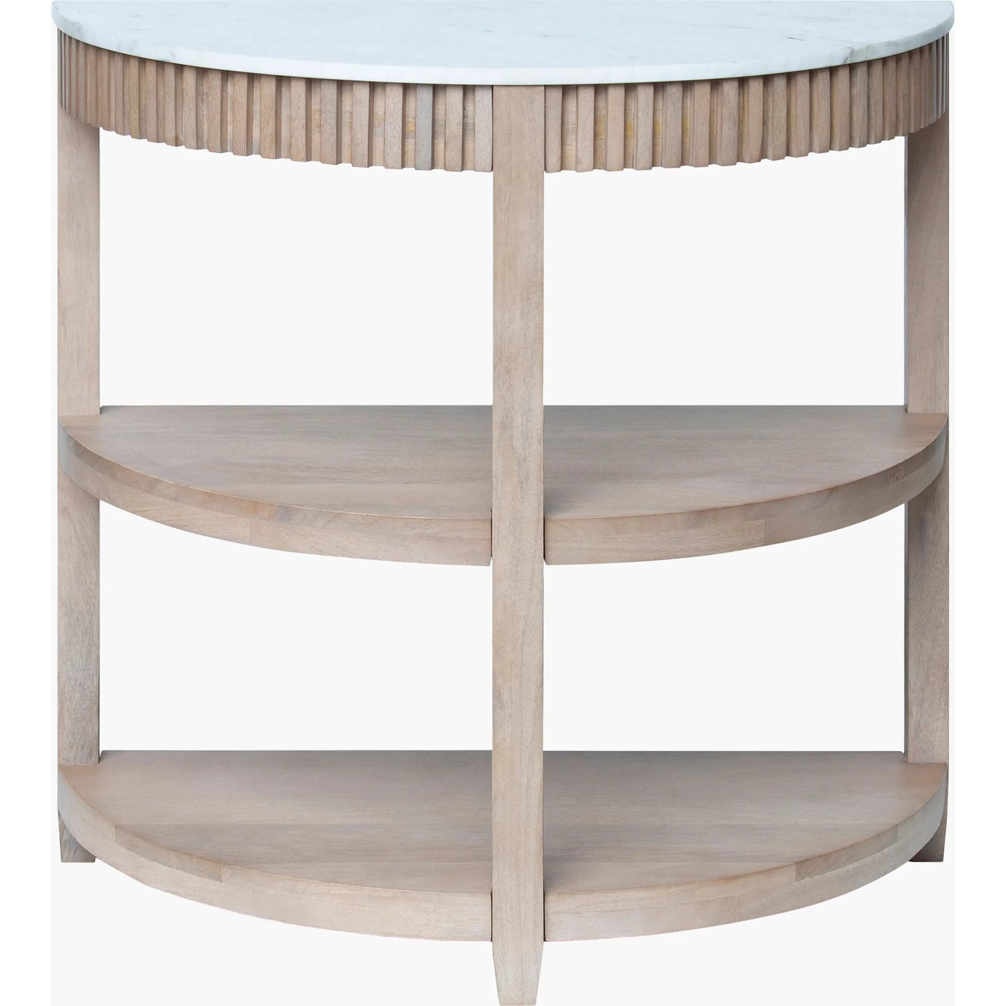 002 SI-2349630 | Additional Silo | Rosemary Console Table by Becki Owens x Livabliss in top: white; base: clear and natural, washed, lacquered. Made from marble, mango wood in a transitional style.