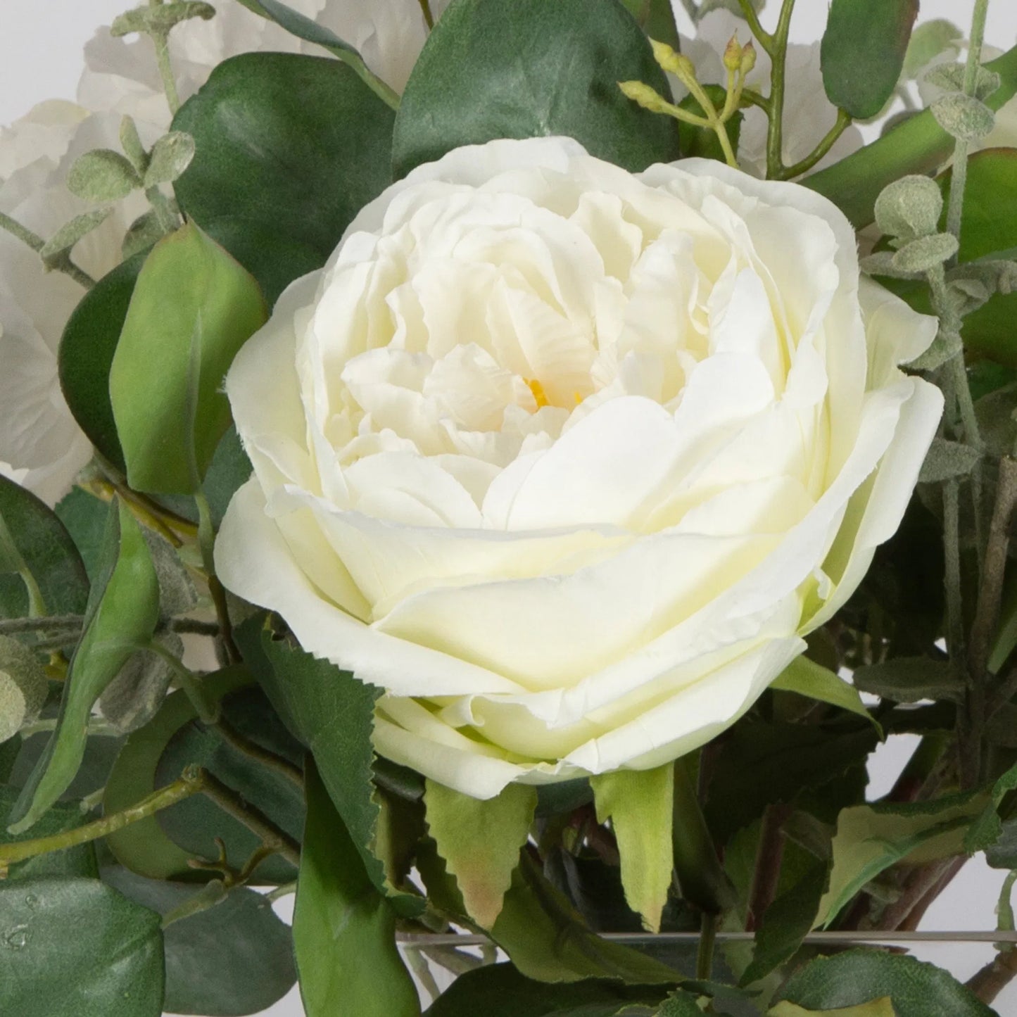 005 SI-2146908 | Unknown | Rosewood Garden Bouquet by Uttermost. Made from polyester, plastic, iron, glass, glue in a modern style.