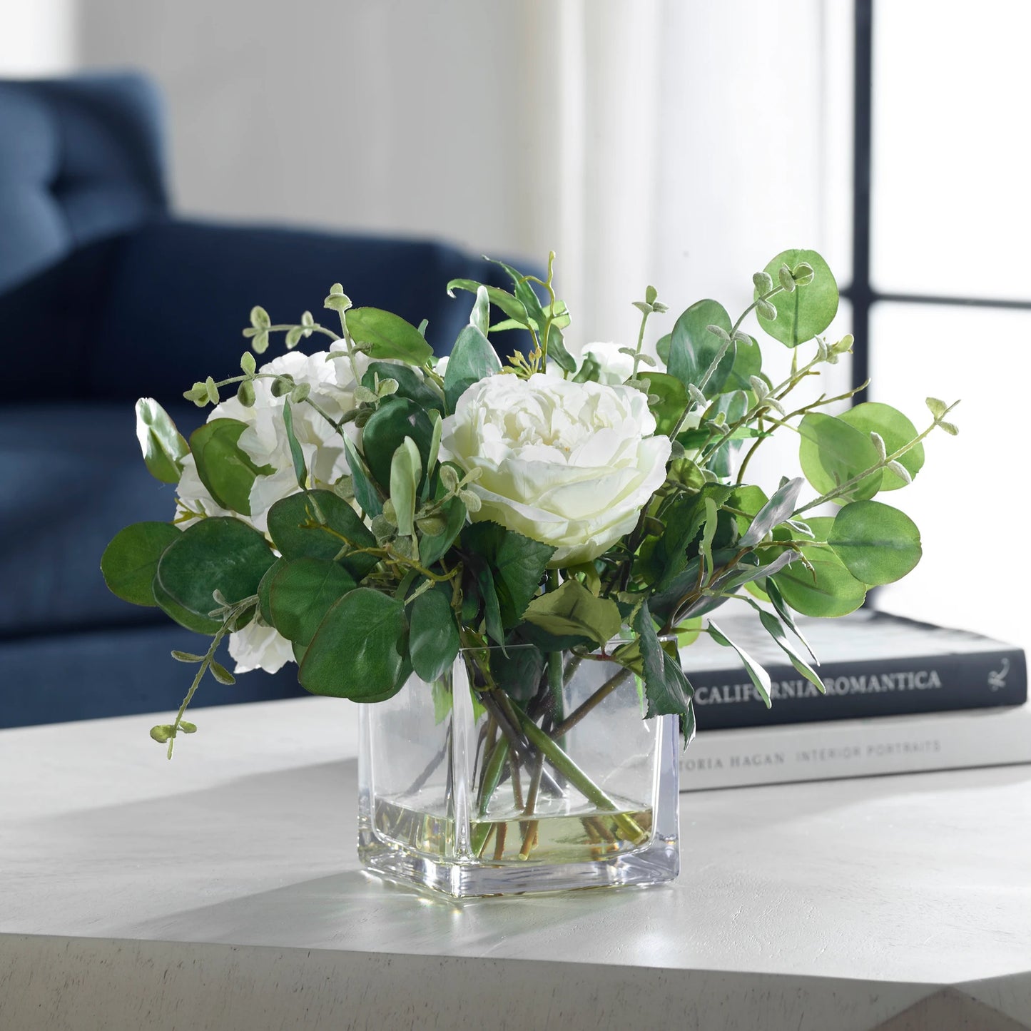 004 SI-2146908 | Lifestyle | Rosewood Garden Bouquet by Uttermost. Made from polyester, plastic, iron, glass, glue in a modern style.