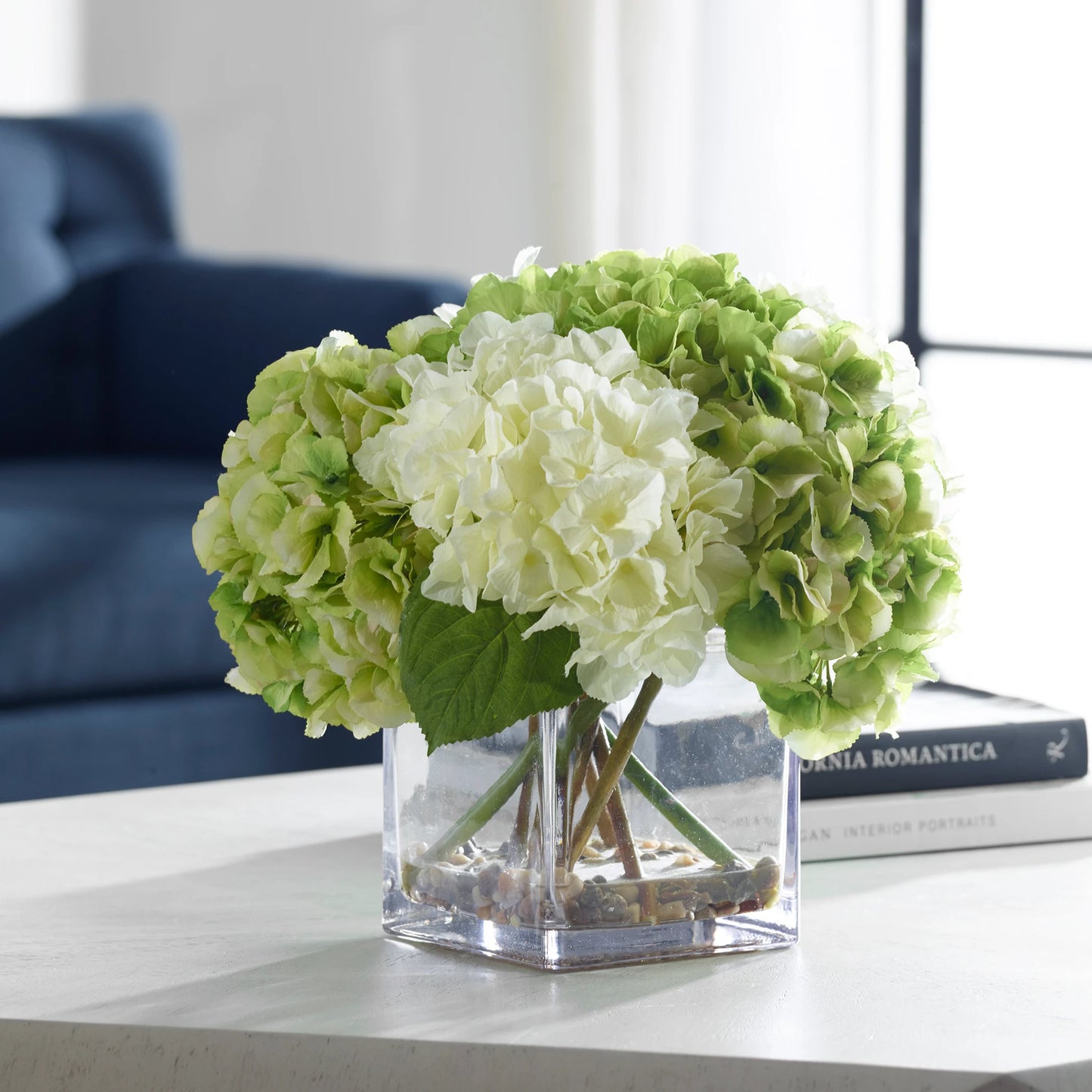 005 SI-2146911 | Lifestyle | Savannah Bouquet by Uttermost in white. Made from polyester, plastic, foam, rocks, glass in a modern style.