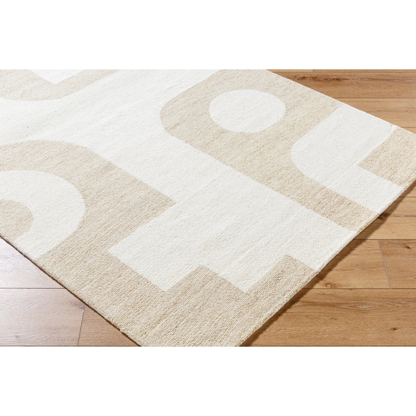 002 SI-2168078,SI-2168079,SI-2168080 | Closeup | Bournemouth Rug - 531088 by Livabliss in off-white, pearl, ash. Made from wool in a unique style.