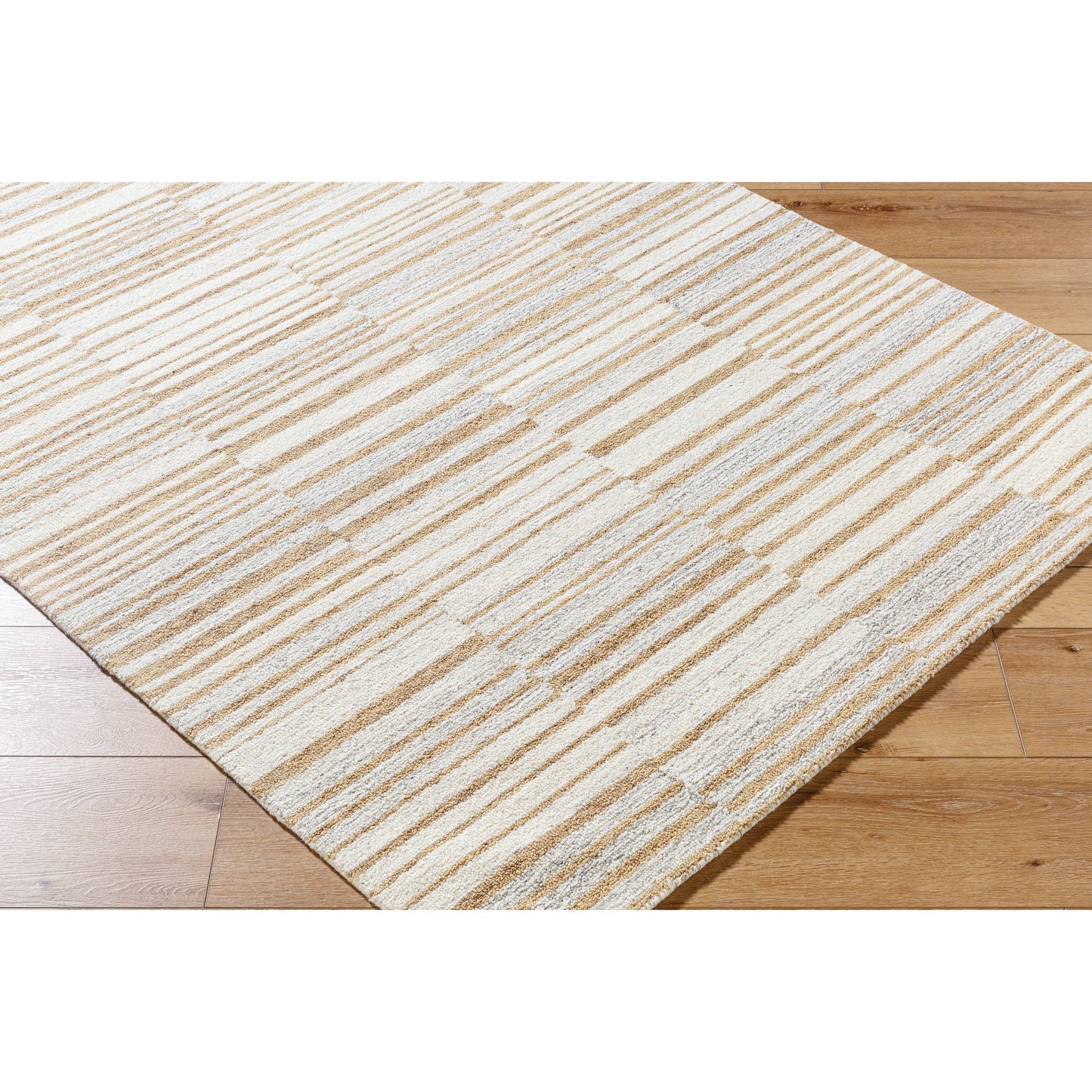 002 SI-2168081,SI-2168082,SI-2168083 | Closeup | Bournemouth Rug - 531096 by Livabliss in pearl, natural, off-white, ash, prairie dust. Made from wool in a unique style.