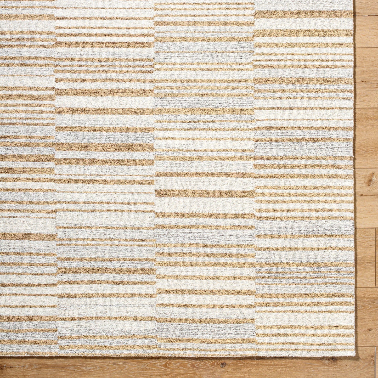006 SI-2168081,SI-2168082,SI-2168083 | Closeup | Bournemouth Rug - 531096 by Livabliss in pearl, natural, off-white, ash, prairie dust. Made from wool in a unique style.