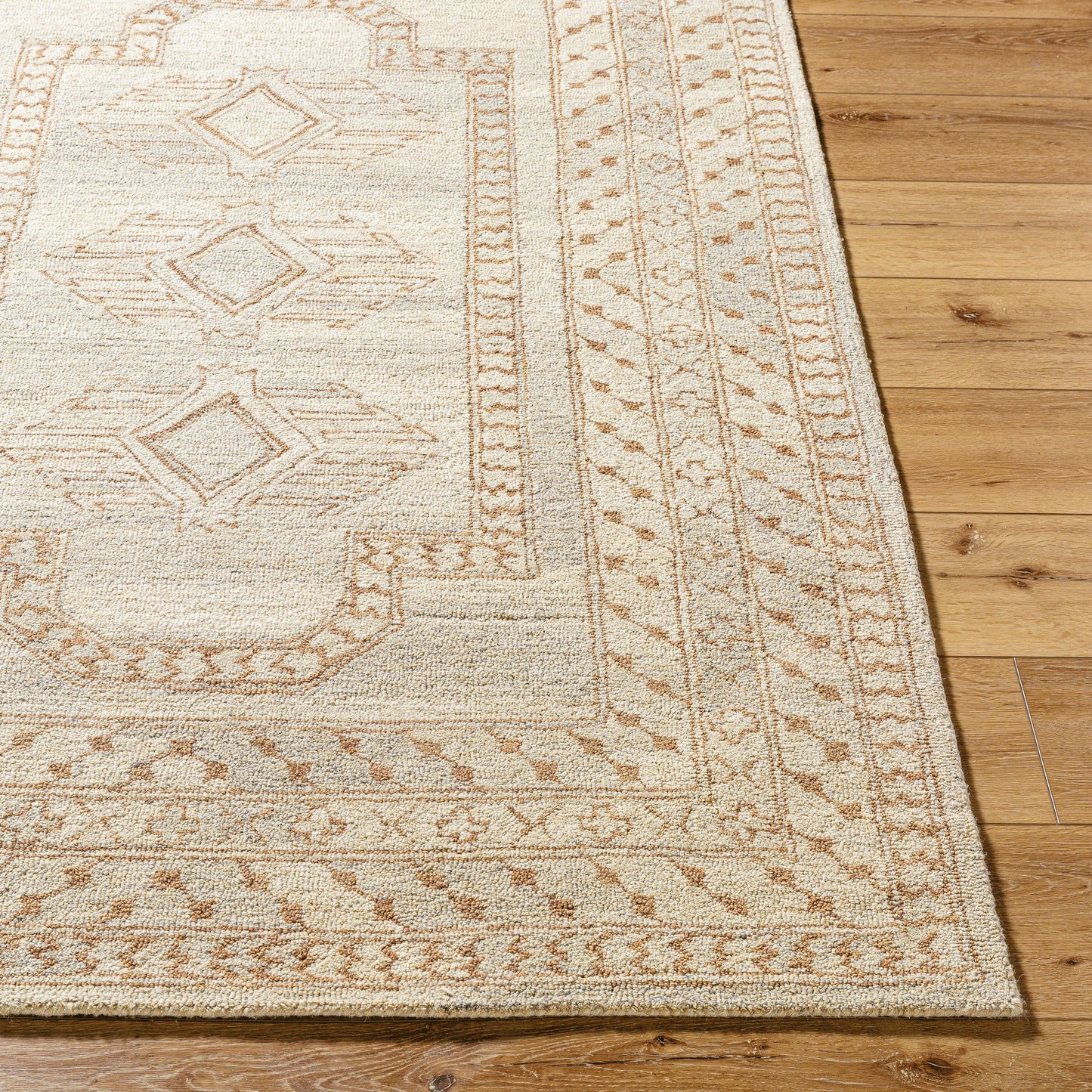 003 SI-2168090,SI-2168091,SI-2168092 | Closeup | Bournemouth Rug - 531120 by Livabliss in natural, pearl, khaki, prairie dust. Made from wool in a unique style.