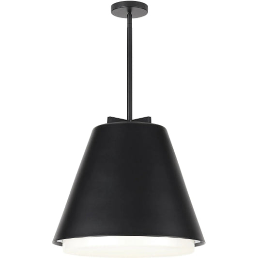 Bowman 18 Outdoor Pendant by Visual Comfort & Co. in black. Made from aluminum in a modern style.
