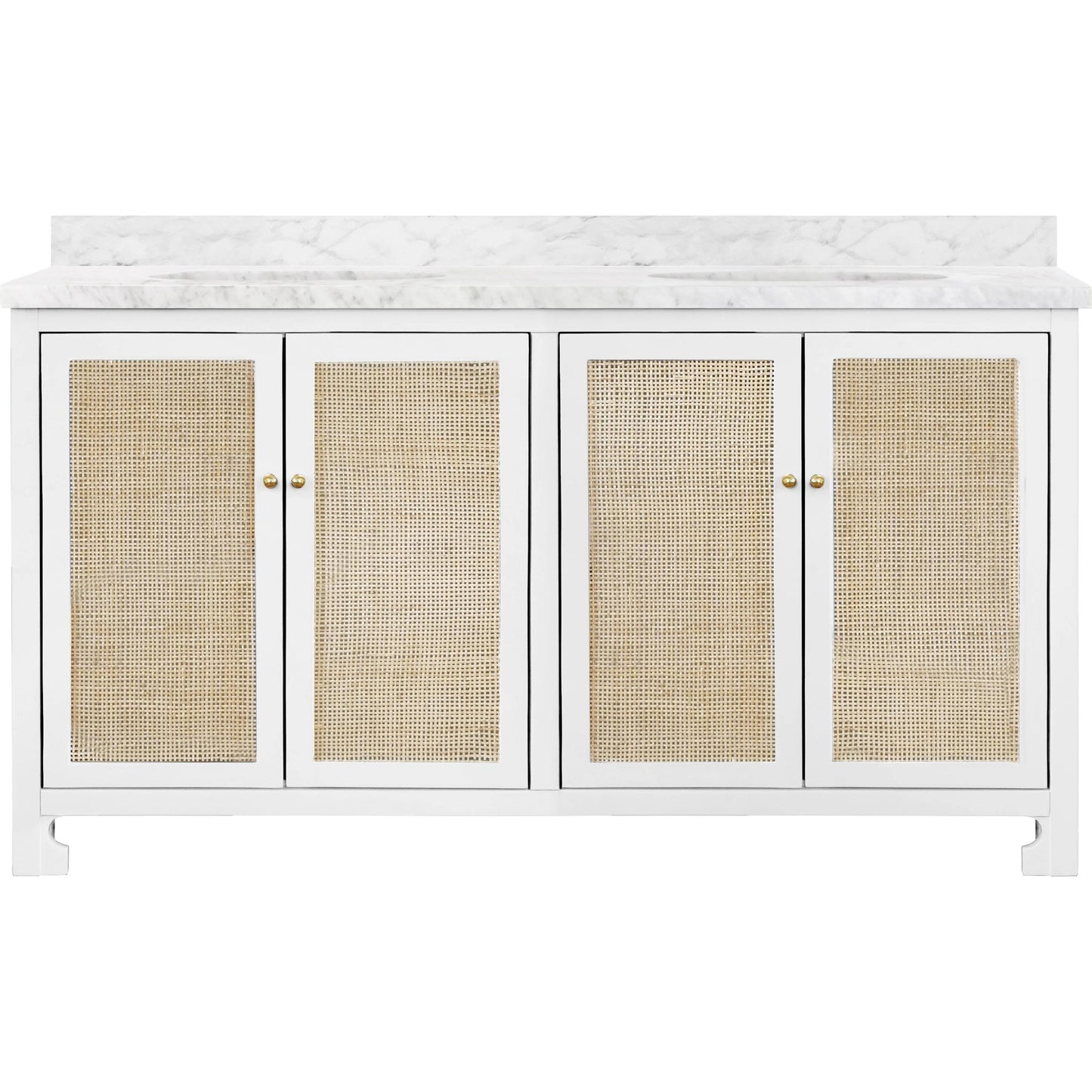 001 SI-2322923 | Additional Silo | Boyd 60" Bath Vanity by Worlds Away in white. Made from unique in a unique style.