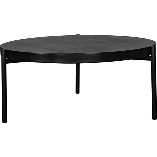 001 SI-2042626 | Primary Silo | Mendez Outdoor Coffee Table by Moe's Home Collection in black. Made from concrete top, steel legs in a modern style.