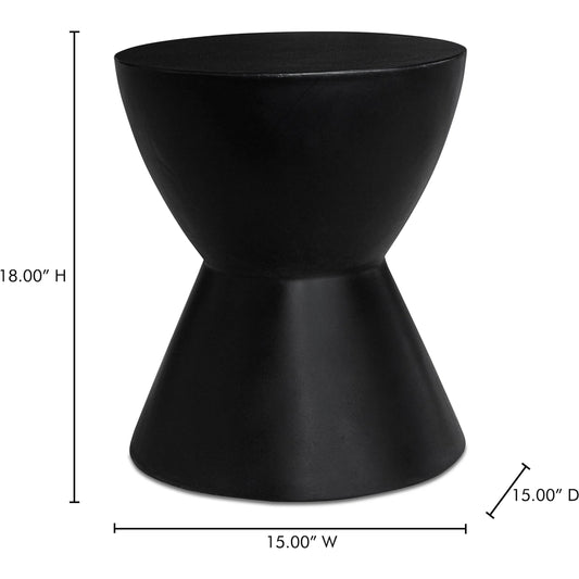 Hourglass Outdoor Stool by Moe's Home Collection. Made from fiber reinforced natural concrete in a modern style.