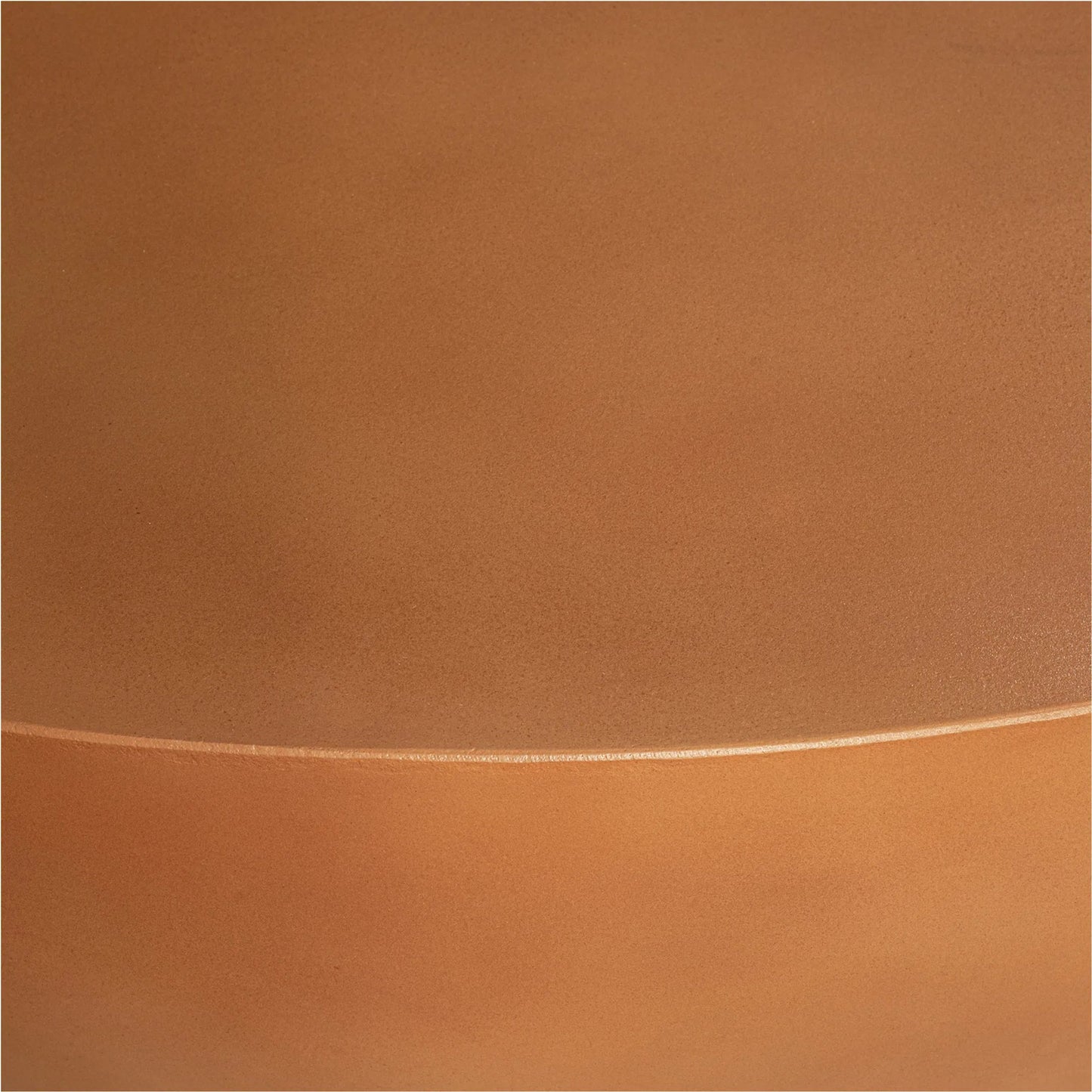 003 SI-2253785 | Closeup | Terracotta Minimal Drum Coffee Table by Moe's Home Collection in terracotta. Made from fiber reinforced natural concrete in a unique style.