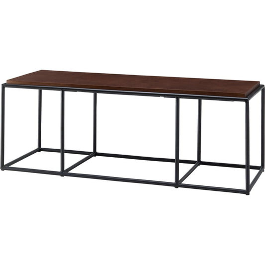 001 SI-2244544 | Primary Silo | Brax Coffee Table by Surya in black, brown. Made from acacia, iron in a traditional style.