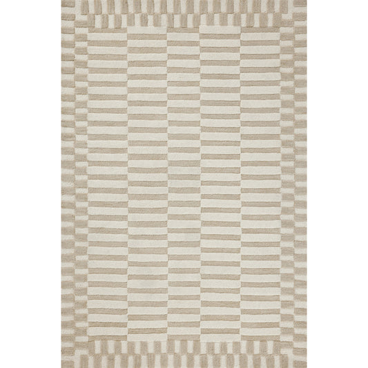 Bradley BRL-02 Rug by Chris Loves Julia x Loloi in ivory, beige. Made from 100% wool in a unique style.