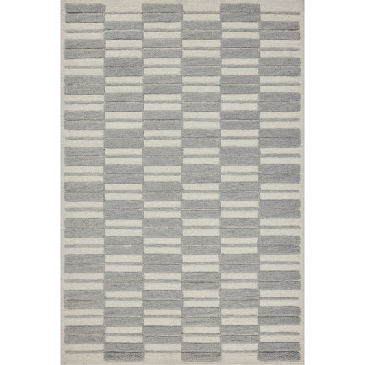 Bradley BRL-03 Rug by Chris Loves Julia x Loloi in ivory, grey. Made from 100% wool in a unique style.