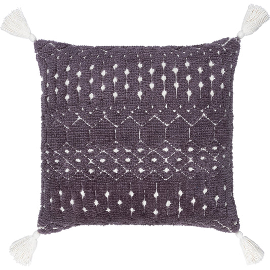 Braith Pillow - 26727 by Surya in gray, cream. Made from 100% polyester, 100% cotton in a eclectic & global style.