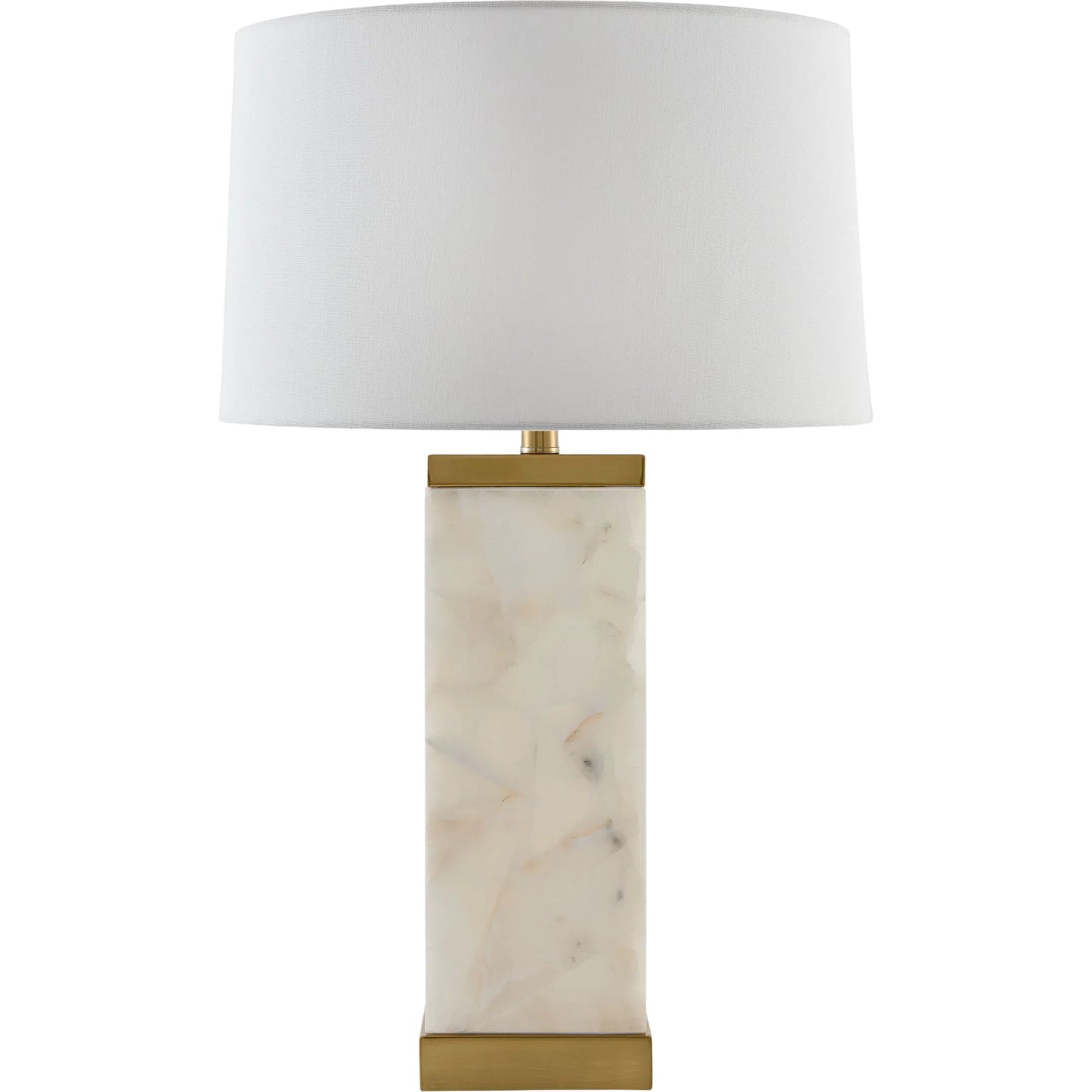 000 SI-2632364 | Primary Silo | Brivana Accent Table Lamp by Livabliss in metallic brass, white, translucent, metallic gold and natural, electroplated. Made from stone, linen, plastic, iron in a unique style.