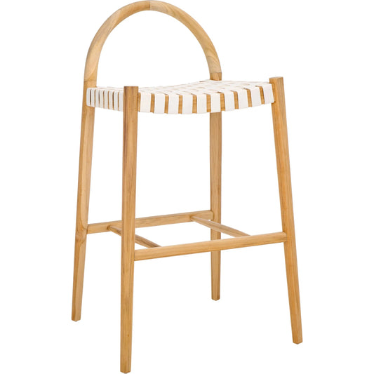 Crow Bar Stool by HedgeApple Essentials in white, natural. Made from unique in a transitional style.