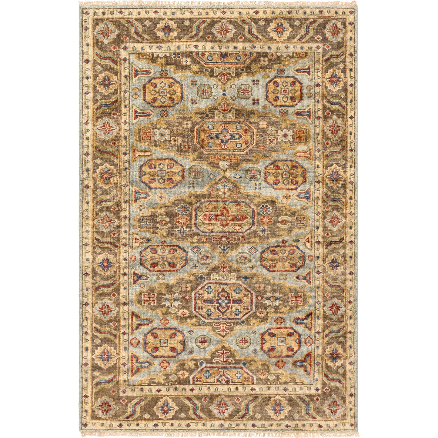 001 SI-1877795,SI-1877796,SI-1877797,SI-1877799 | Primary Silo | Biscayne Rug - 23599 by Surya in aqua, bright yellow, rust, ivory, blue, olive. Made from 100% new zealand wool in a unique style.